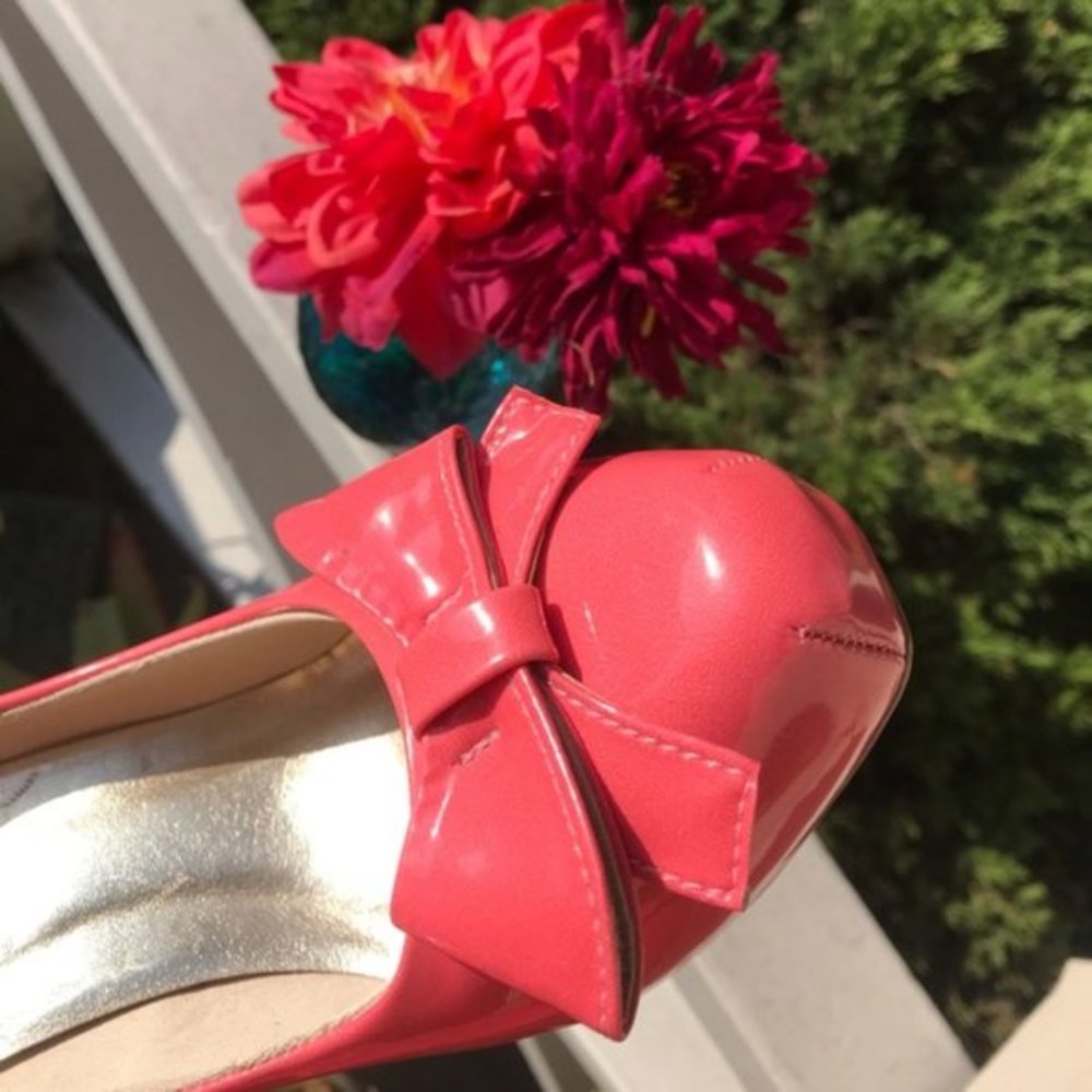 Luciana Gimenez Square Toe Red Bottom Platforms - image 8